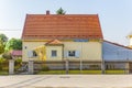 Typical elderly house in housing area in a suburban street of Munich, Germany Royalty Free Stock Photo