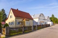 Typical elderly house in housing area in a suburban street of Munich, Germany Royalty Free Stock Photo