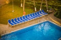 Typical Empty Pool of a All Inclusive Resort Royalty Free Stock Photo