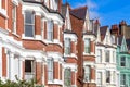 Typical English terraced houses in West Hampstead, London Royalty Free Stock Photo