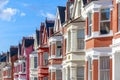 Typical English terraced houses in West Hampstead, London Royalty Free Stock Photo
