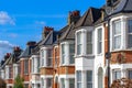 Typical English terraced houses in West Hampstead, London Royalty Free Stock Photo