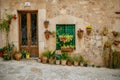 Typical entrance to a house in the village of Valldemossa, Mallorca Royalty Free Stock Photo