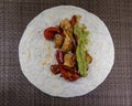 Typical fajita cooked mexican dish