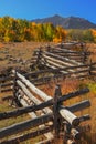 Typical farm landscape in Rocky mountains in Colorado Royalty Free Stock Photo