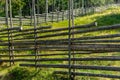 Typical field fence from the Swedish countryside Royalty Free Stock Photo