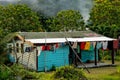 Typical fijian house in Lavena village on Taveuni Island, Fiji