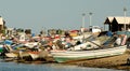 Typical fisching boats on the Culatra Island, Algarve - Portugal