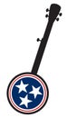 Traditional 5 String Banjo Silhouette With New Tennessee Icon