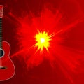 Spanish Acoustic Guitar Dark Red Background