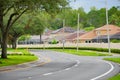 A typical Florida community, wall and road Royalty Free Stock Photo