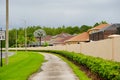 A typical Florida community, wall and road Royalty Free Stock Photo