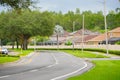 A typical Florida community, wall and road Royalty Free Stock Photo