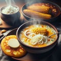 Typical food from Paraguay is Locro, a white corn stew with pork.