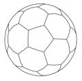 Soccer Ball Line Drawing Over A White Backgrond