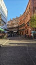 Typical France city centre Marketplace in Toulouse with ancient buildings travel photography.