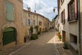 Typical French narrow street in Aquitaine