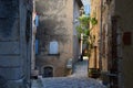 Typical french narrow street in a small village Royalty Free Stock Photo
