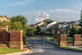 Typical fresh new gated community entrance in United States southern states Royalty Free Stock Photo