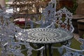 garden iron table and chairs