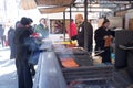 Gastronomic stand in Prague Royalty Free Stock Photo