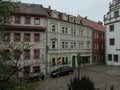 Typical German courtyard. Mason, Germany. Royalty Free Stock Photo