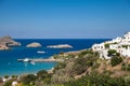 Typical Greek architecture. White houses on the coast.