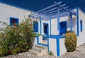 Typical greek blue and white house, Santorini Island, Greece Royalty Free Stock Photo