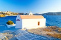 Typical greek chapel on Mykonos island, Cyclades, Greece Royalty Free Stock Photo