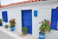 Typical greek house on samos Royalty Free Stock Photo