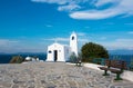 White small orthodox chapel dedicated to St Nikolao Royalty Free Stock Photo