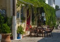 Typical greek restaurant in Samos Island, Greece Royalty Free Stock Photo