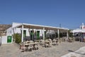 Typical Greek Restaurants In Ano Mera On The Island Of Mykonos. Architecture Landscapes Travels Cruises