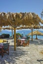 Typical greek tavern in Karavomilos Village, Kefalonia, Greece Royalty Free Stock Photo