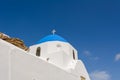 Typical Greek whitewashed church, Ios Island, Cyclades, Greece Royalty Free Stock Photo