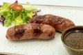Typical grilled Creole chorizo ??made of Argentine meat