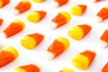 Typical halloween candy corn pattern isolated Royalty Free Stock Photo