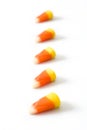 Typical halloween candy corn pattern isolated Royalty Free Stock Photo