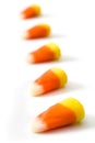 Typical halloween candy corn pattern isolated Royalty Free Stock Photo