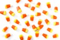 Typical halloween candy corn pattern isolated Royalty Free Stock Photo