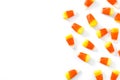 Typical halloween candy corn pattern isolated Royalty Free Stock Photo