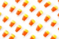Typical halloween candy corn pattern isolated Royalty Free Stock Photo