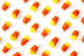Typical halloween candy corn pattern isolated Royalty Free Stock Photo