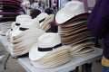 Typical hats of the peasant fairs in Colombia