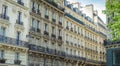 Typical Charming Parisian Facades, Paris, May 2014 Royalty Free Stock Photo