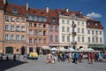 Typical historical buildings in royal castle square, Warsaw, Polan