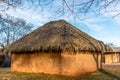 Typical and historical Wattle and Daub houses used by cherokee and atsina indian tribes Royalty Free Stock Photo