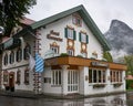 Typical Hotel in Oberammergau, Bavaria, Germany.