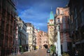 Typical house architecture detail in the city of Freiburg im Breisgau Royalty Free Stock Photo