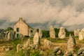 Typical house in the Carnac Alignments, Brittany Region. France